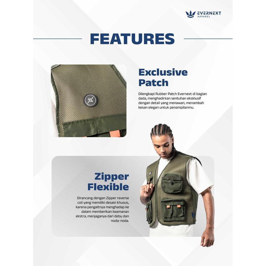 EVERNEXT APPAREL Rompi Outdoor Parasut Pria Tactical Vest Enfield Pria Water Resist Vest Distro