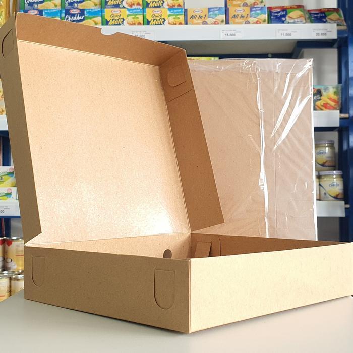 Stok Baru Kotak Kue 22 x 22 x 5 Cm / Dus Kue 22 x 22 x 5 Cm (10Pcs)