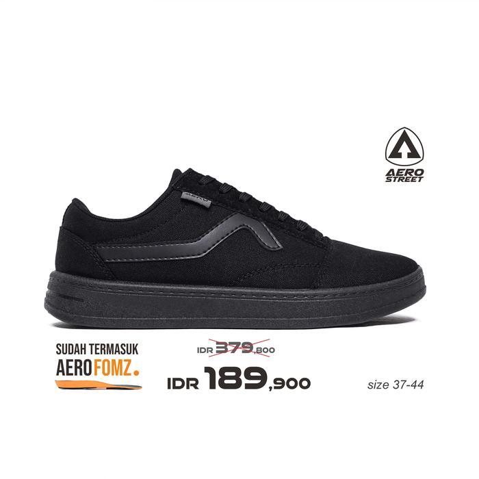 PROMO Aerostreet 37-44 Massive Low 2.0 All Black - Sepatu Sneakers Casual G00D QU4LITY