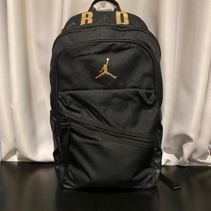 Air Jordan Jam Air Petrol Backpack / Tas Black Gold 100% Original
