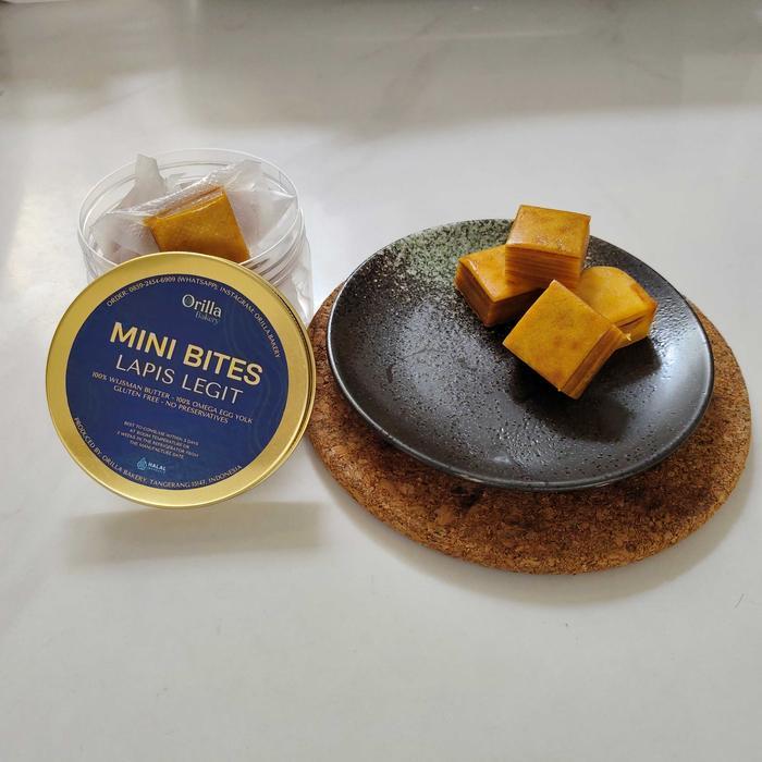 [] Lapis legit Mini Bites Premium Original Orilla Bakery Full Wisman Gluten Free Kuning Telur Omega