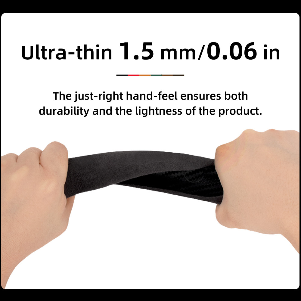 Suitable for Smart Anti-Slip Buckle Segmented Suede Steering Wheel Cover Suitable for Fortwo 451 450