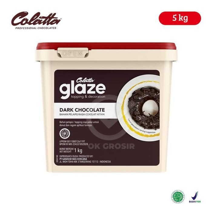 Colatta Glaze DARK CHOCOLATE kaleng 5 kg