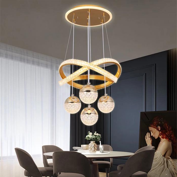 Lampu Gantung LED Kristal Skandinavia Lampu Gantung Dekoratif Lampu Gantung Restoran Lampu Gantung