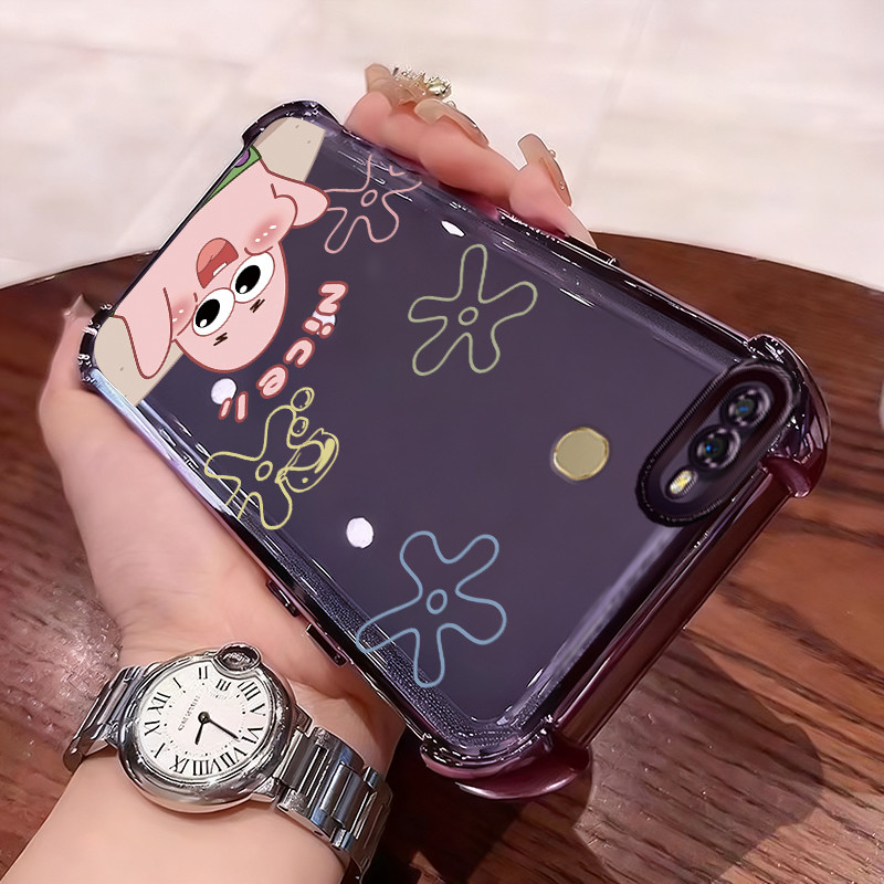 Casing Hp Untuk OPPO A7 OPPO A5s OPPO A12 OPPO A12S A11k Case Bintang animasi pink Bening Tebal Cesi