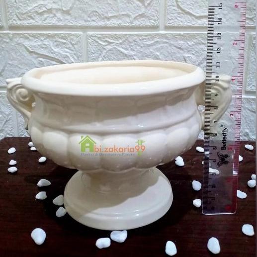 VAS BUNGA/POT KERAMIK BAMBU HOKI