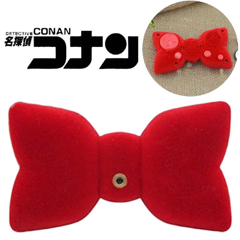 Detective Conan Voice Changer Portable Funny Red Bowknot Voice Changer Animation Peripheral Model
