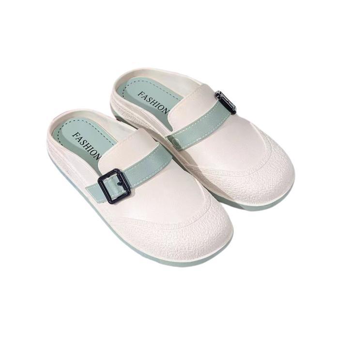 Aerostreet - Sandal Mules Wanita Gaya Model Tali Pinggang Korea Style Unik Terbaru Kekinian