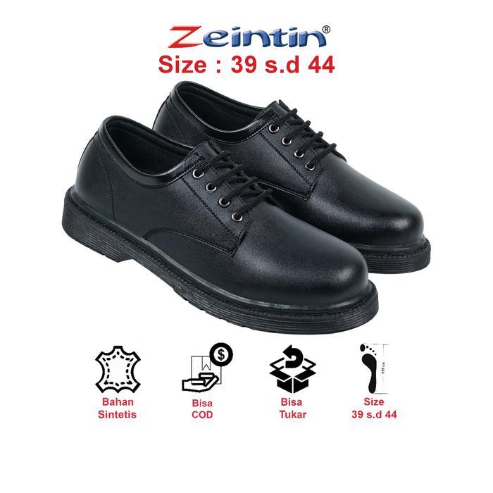 Aerostreet - Sepatu Pria Oxpord Docmart Hitam Kulit Sintetis Od