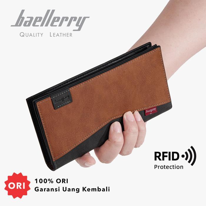 Aerostreet - Dompet Panjang Pria Kulit Pu Rfid Protect C3056