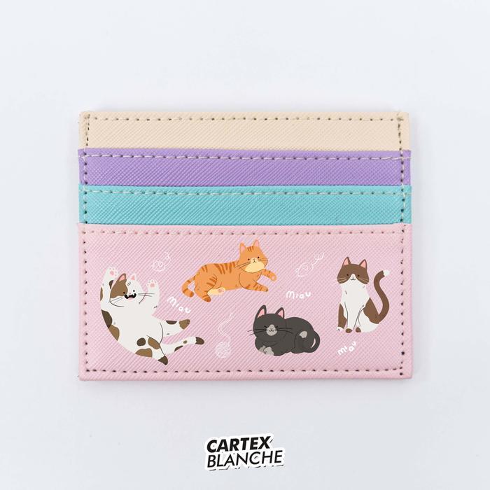 Aerostreet - Cartexblanche Meow Meow Cat Card Holder Unisex Dompet Kartu Premium Pria & Wanita