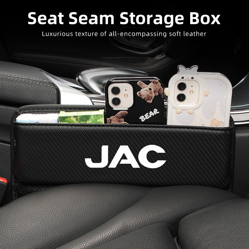 Car Seat Gap Organizer Box Leather Auto Crevice Stowing Tidy Storage Bag For JAC Refine J3 J2 S5 S3 