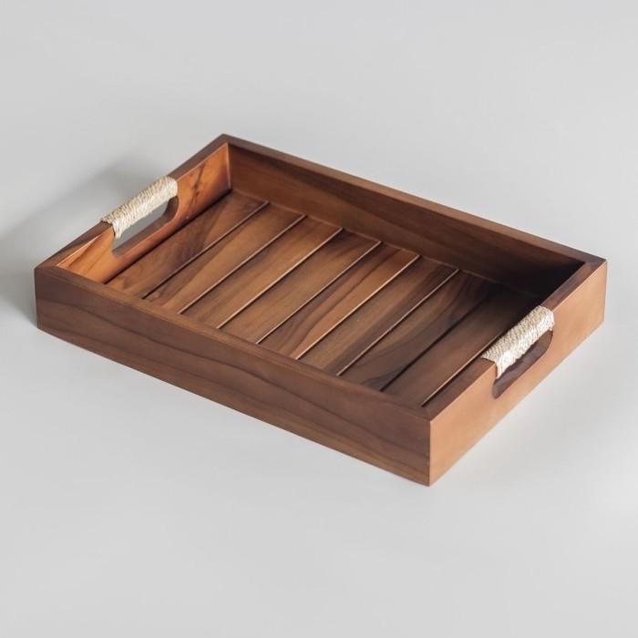 Nampan Kayu Kotak Nampan Hotel Nampan Saji wooden tray uk L