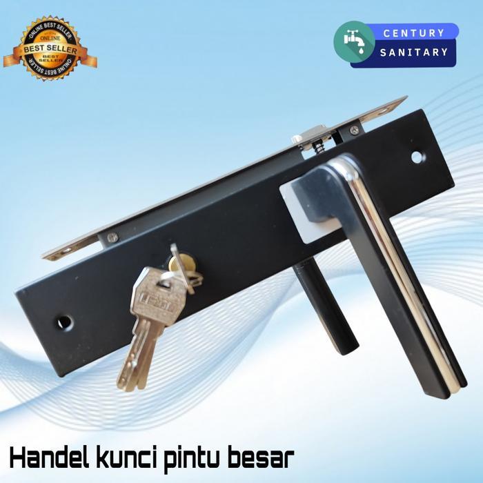 HANDEL KUNCI PINTU BESAR STAINLES HITAM/KUNCI PINTU BESAR SATAINLES