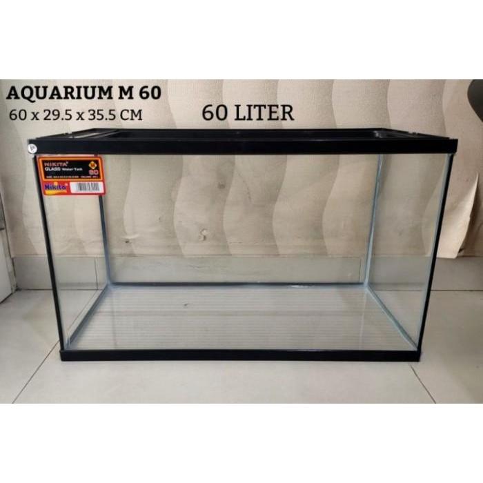 Aquarium Nikita 60cm Akuarium NS 60 Liter Glass Water Tank 60x30x36 cm