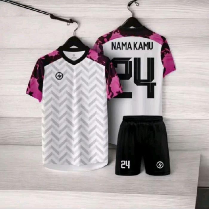 "New" Gratis Sablon Nama Dan Nomor Jersey Futsal Motif Batik Baju Futsal Costum Futsal Jersey