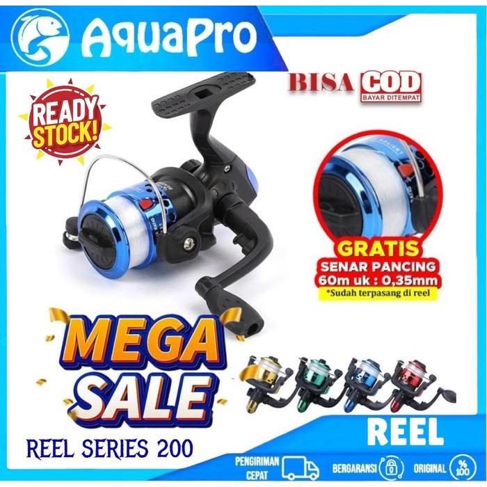 Reel Pancing Pemula Tipe SPINNING 200 Fishing Reel Tambah Senar Pancing Pada Spool Bahan Plastik