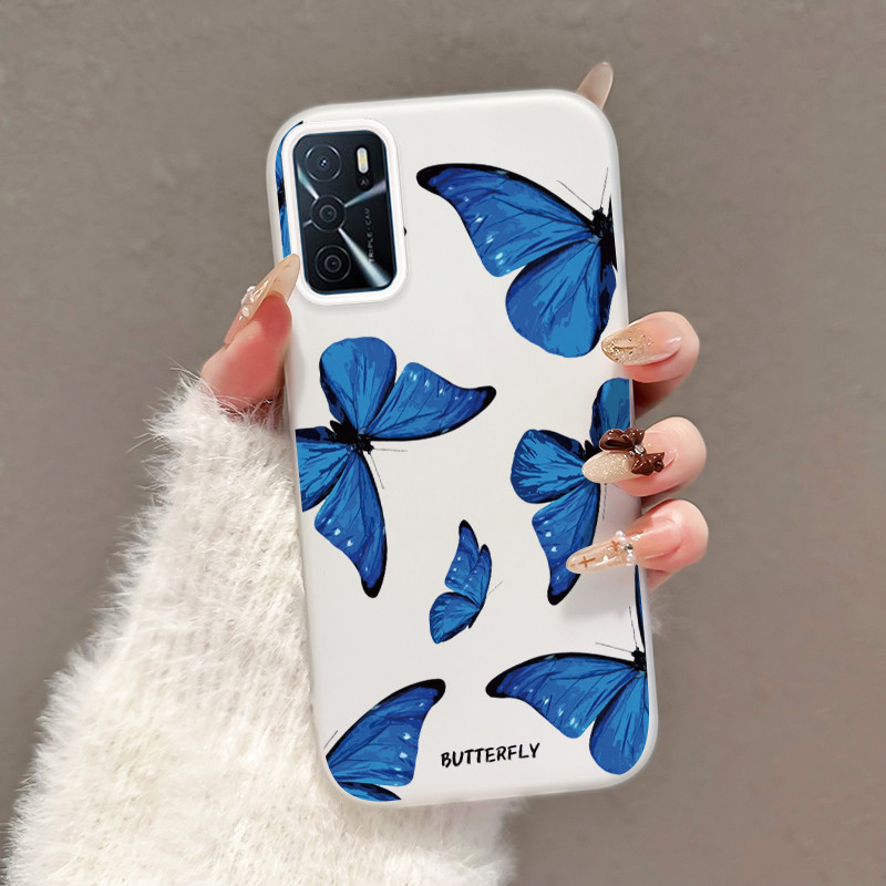 Casing Hp Untuk OPPO A16 OPPO A16s OPPO A54s Case Casing Pola kupu-kupu Cesing HP Kasing Jelly pelin