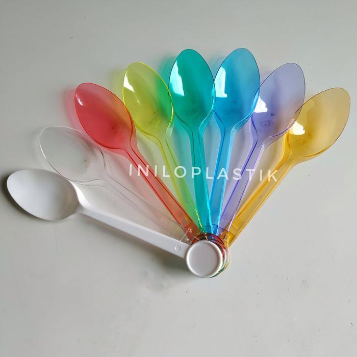 Sendok makan plastik logo warna / Sendok LOGO Food Grade Premium Sendok Catering Gratis Ongkir