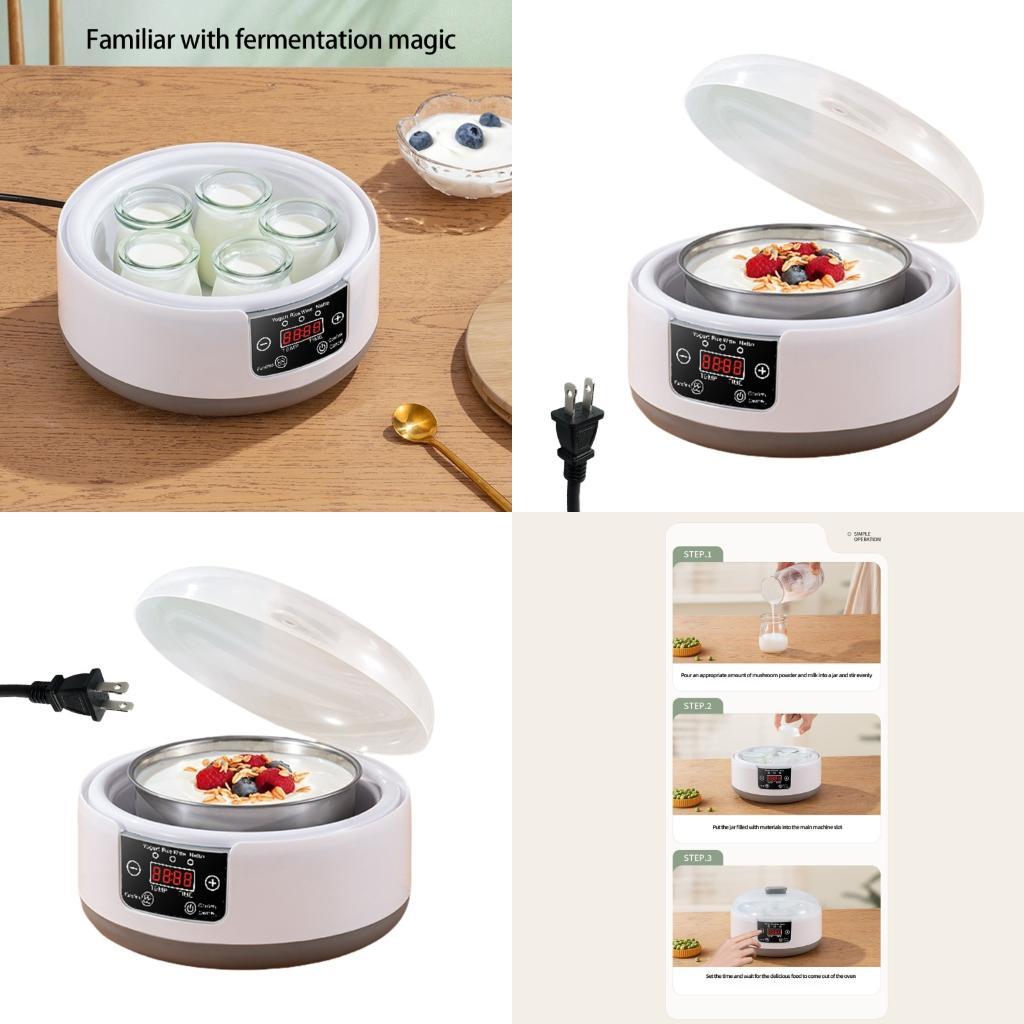 Electric Natto Maker with 5 Glass Containers and Timer Fermentation Machine