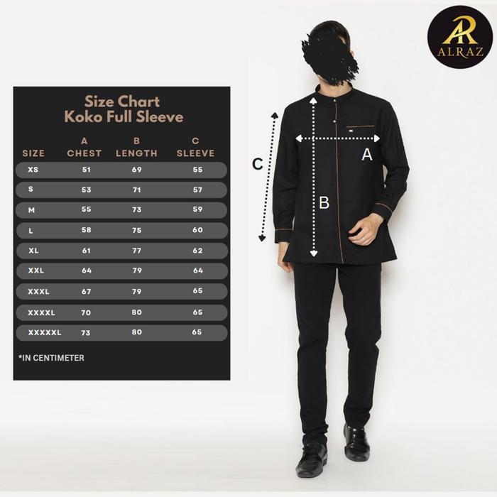 Stok Baru Koko Dewasa Lengan Panjang Manset + Alraz Koko Lengan Panjang Model FAIZAL PUTIH