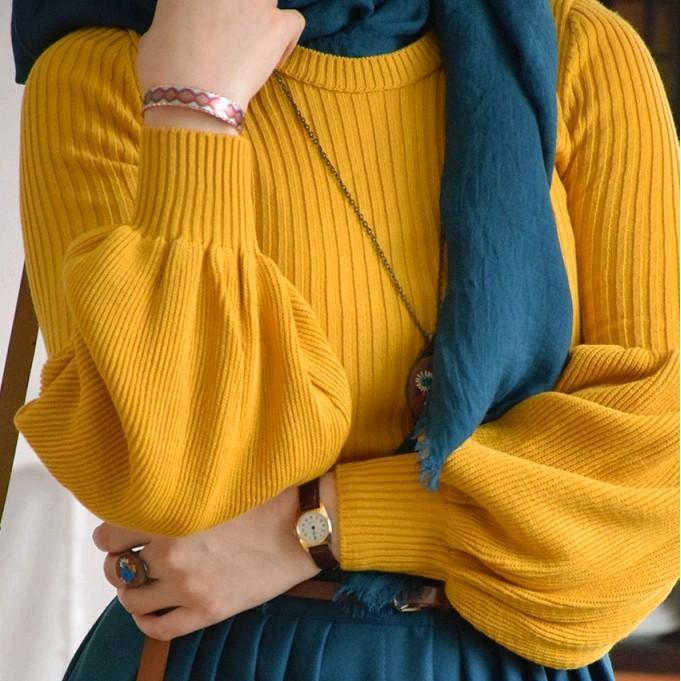 ORIGINAL outfit rajut ala pinterest/ootd hijab READY STOCK