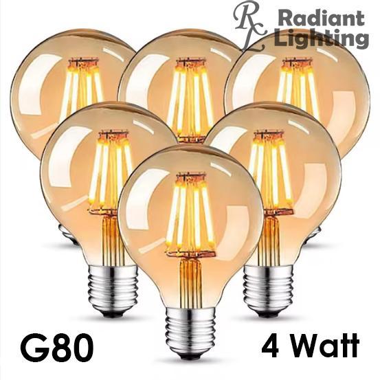Lampu LED Filamen G80 Bohlam Edison Cafe Kafe 4 Watt