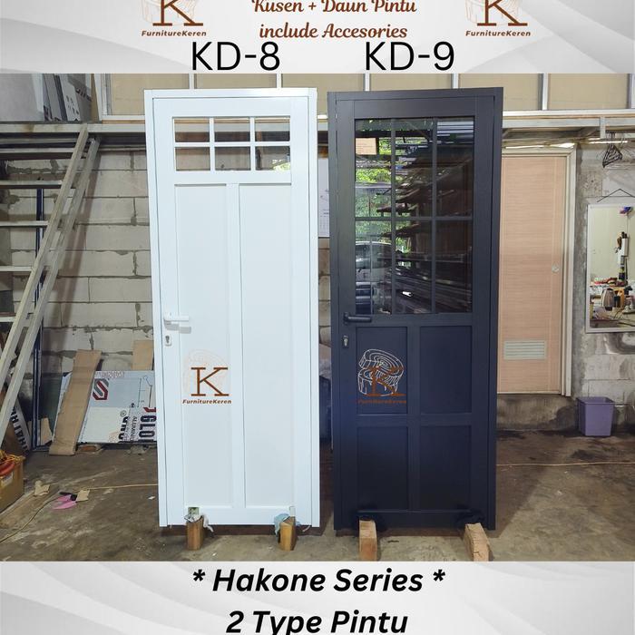Pintu Aluminium Variasi Kaca 90 x 220 full set Hakone Series / Pintu Aluminium Kaca 90x220 / Pintu U