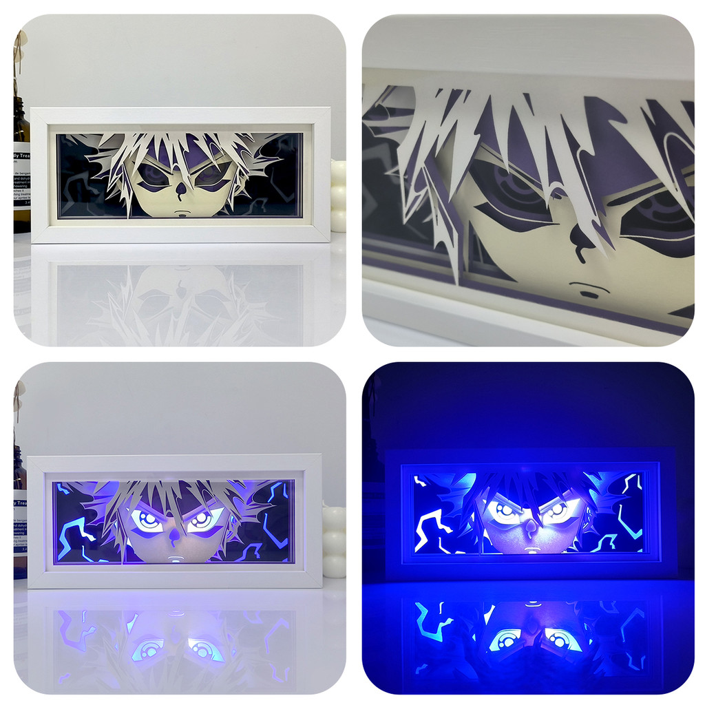 Anime Series Paper-Cut Light Room Bedroom Night Light Remote Control Colorful Light Box Atmosphere