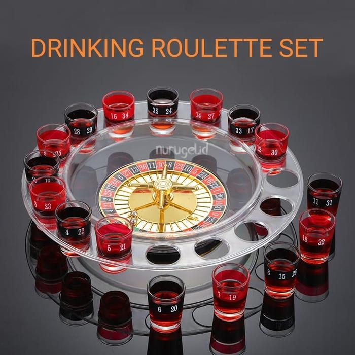 Drinking Roulette Set Party Game Permainan Rolet Pesta Minum Toys