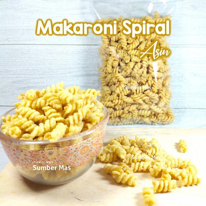 "New" Makaroni spiral Pedes 250 gr / kue kering kiloan / aneka snack