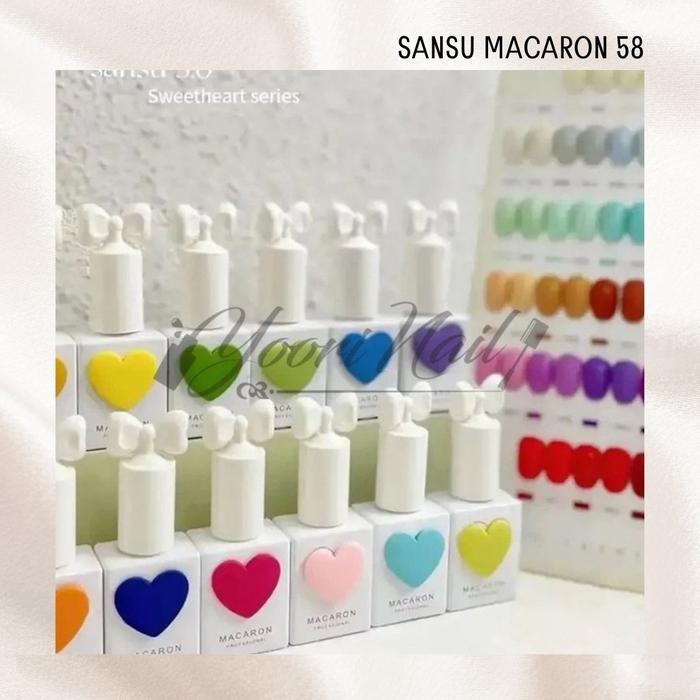 SANSU MACARON GEL SET 58 COLOR KUTEK SET NAIL GEL PAKET GEL POLISH