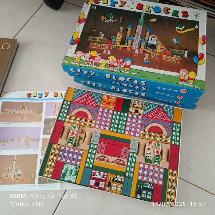 Mainan Jadul Balok Susun Kayu Tahun 80An