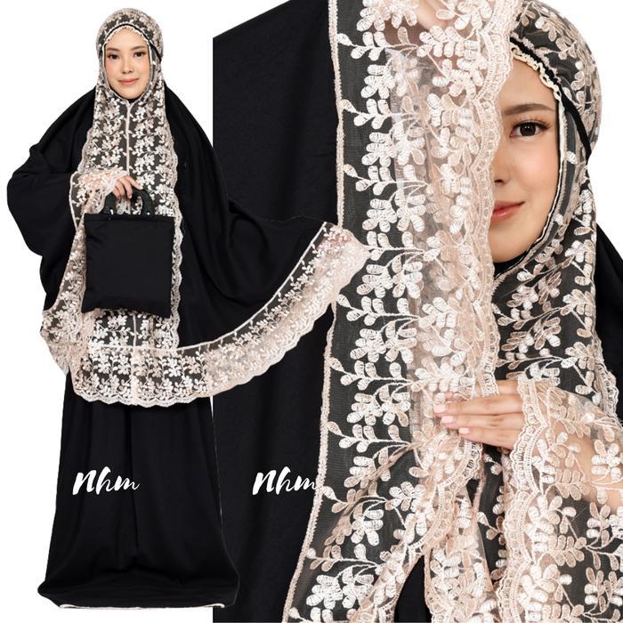 Mukena Telekung Dewasa Shireen Mukena Katun Adem Renda Traveling Bahan Adem Lembut Nyaman Dipakai