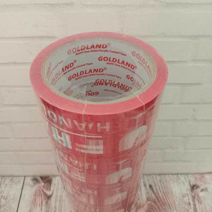 "New" Opp Lakban tape solasi isolasi Fragile merah 2 Inch bukan Warna putih