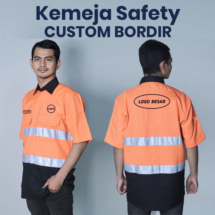 Wearpack safety / Kemeja Proyek / Seragam Kerja Custom Bordir Model 03