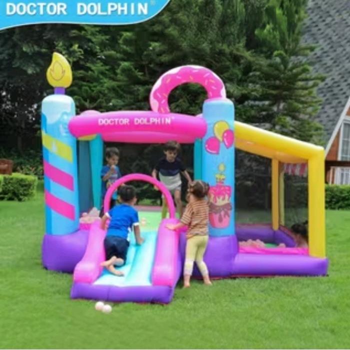 Istana balon merk doctor dolphin happy anak playground - Ice cream