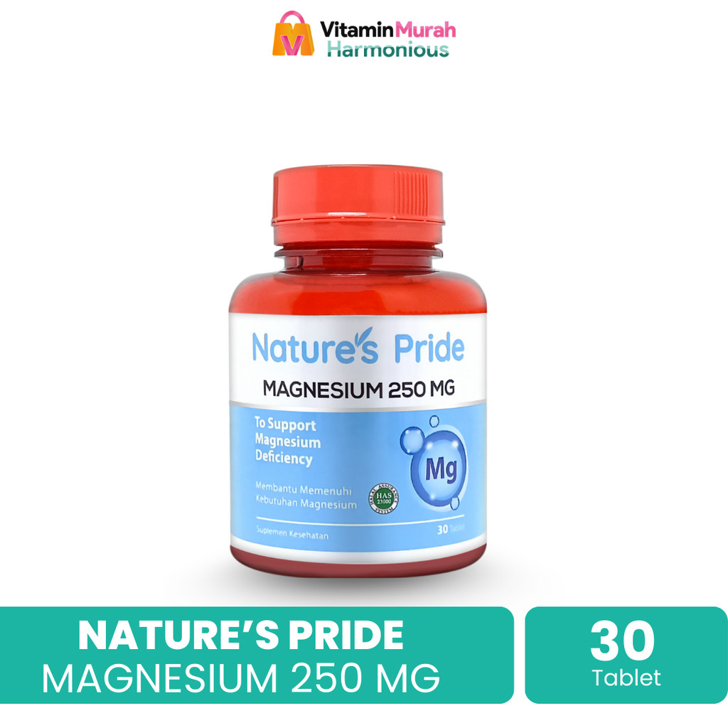 NATURE'S PRIDE MAGNESIUM 250mg ISI 30 & 100 TABLET - SUPLEMEN KESEHATAN