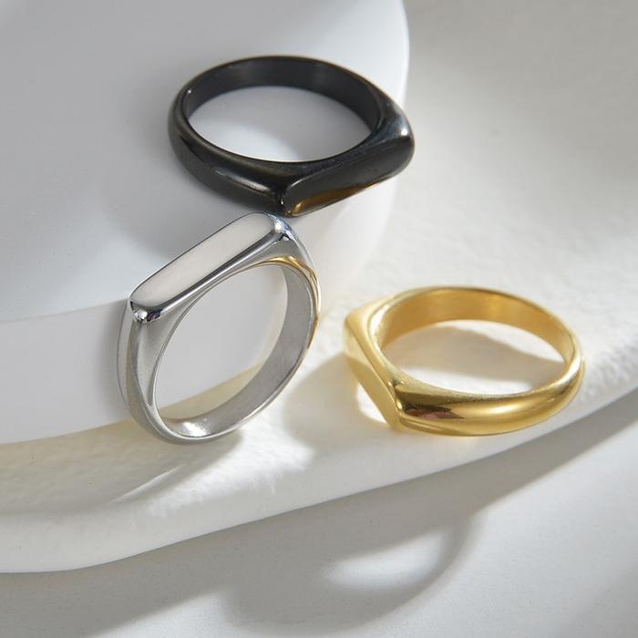 ser cincin titanium pria keren / cincin pria elegan Rings