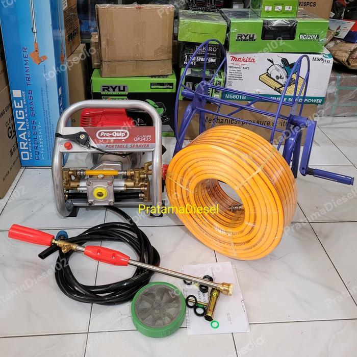 Steam Portable Sprayer 4Tak PROQUIP QPS435+Selang 50Meter+Gulungan
