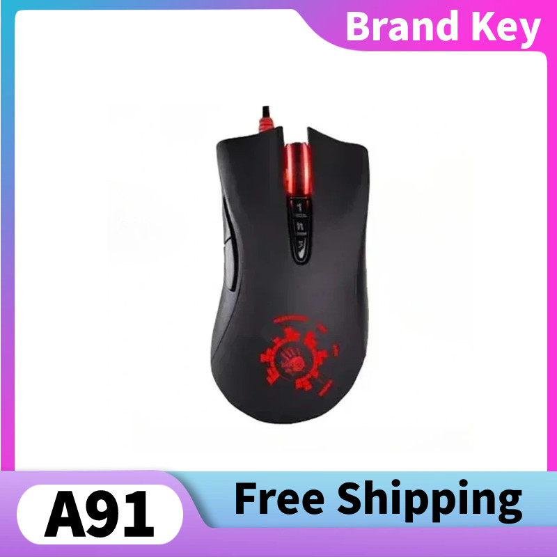 A4Tech Bloody A90/91 Optical Micromotion Wired Gaming Mouse Metal Base Angle Rugged Wired Gaming