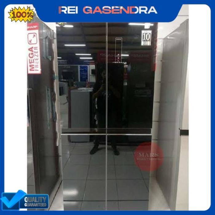 Kulkas sharp 4 pintu SJ-If51PG-Bk multi door black glass garansi resmi