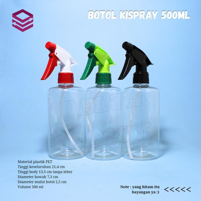 botol spray 500ml bening / botol kispray 500ml New