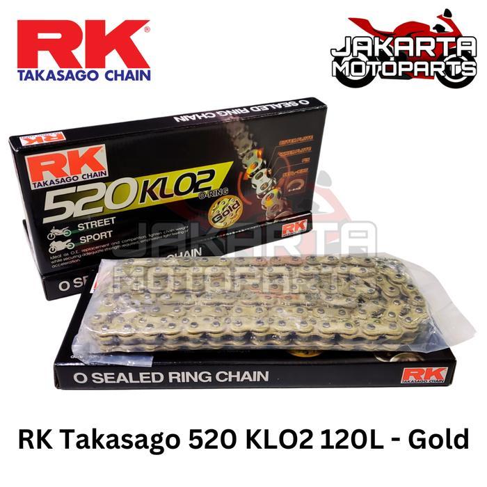 Rantai Rk Takasago Klo2 O-Ring 520 120L Zx25 R25 Cbr250Rr Crf250 Cb500