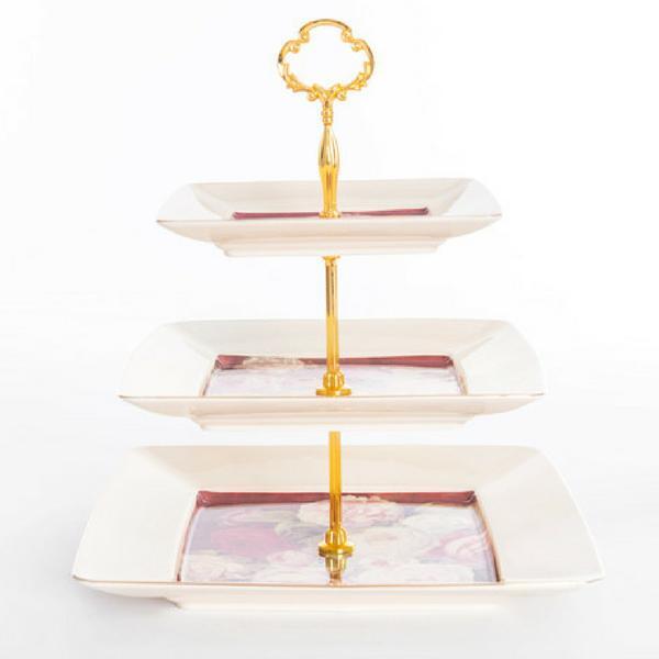 Cake Stand 3 Tier Capodimonte