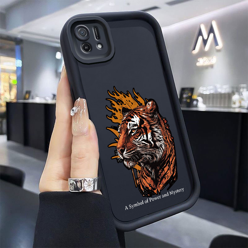 Casing Hp untuk OPPO A16K A16E Case Macan Api Kasing silikon Cesing Bagus Selfie Kesing Softcase