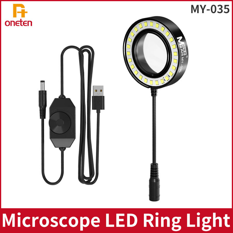 Lampu Iluminator Lampu Cincin LED Mikroskop MaAnt untuk Mikroskop Lampu Lingkaran Luar Biasa Sumber 