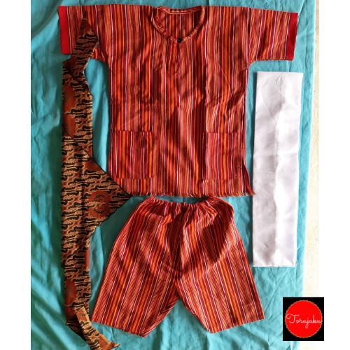 Baju Adat Toraja Anak Laki-Laki Baju Tallubuku Toraja Baju Toraja Untuk Anak Tk, Sd, Smp Dan Sma