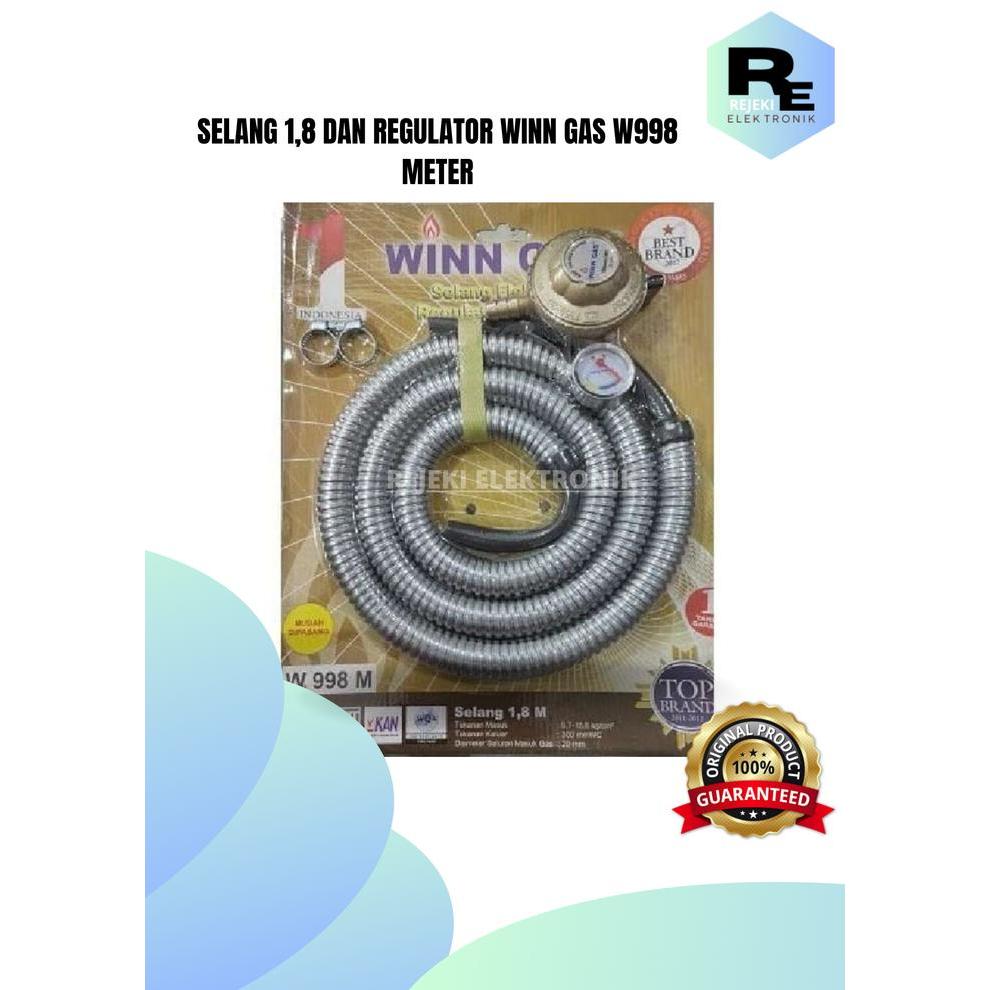 Selang Spiral Elpiji + Regulator Winn Gas Meter W418M W998M W 998M