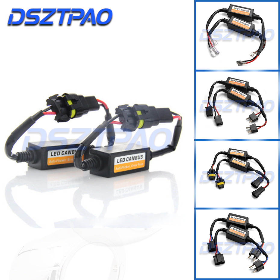 2 Buah H4 H7 H11 H1 9005 HB3 9006 HB4 Bohlam LED Dekoder Resistor 50W Canbus Kesalahan Pembatalan Ka